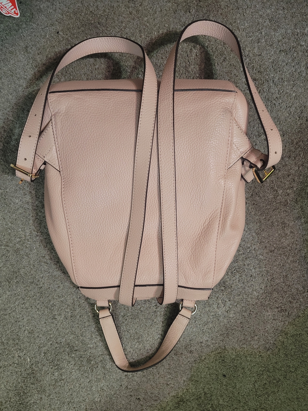 Michael Kors Powder Pink Pebbled Leather Studded Backpack And Wallet - Picture 3 of 12